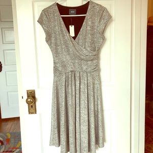 Anthropologie brand “Maeve” silver cocktail dress